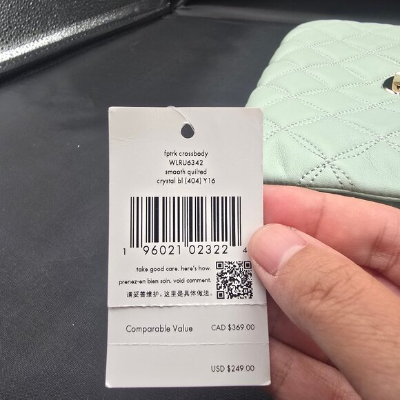 SpreeSuki - Kate Spade Crossbody Bag Small Natalia Flap  Kate Spade Natalia Smooth Quilted Flap Turnlock WLRU6342 Crystal Blue